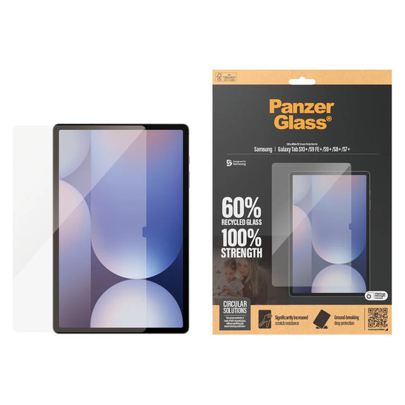 Tvrzené sklo UWF pro Samsung Galaxy Tab S7+/S8+/S9+/S9 FE+/S10+, Čirá, PanzerGlass