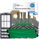 Sada náhradních dílů pro iRobot Roomba Plus 405 Combo, 505 Combo (2x Hlavní kartáč, 4x Filtr, 4x Boční kartáč, 8x Mopovací útěrka, 4x Sáček na prach)