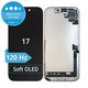 Displej Soft OLED 120Hz pro iPhone 17 - Dotykové sklo + Rám, DIAGNOSTIC
