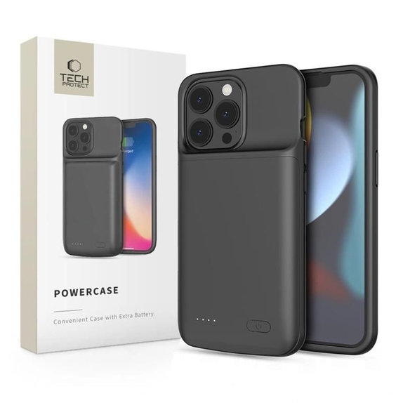 Powerbanka Powercase 4800mAh pro iPhone 13 / 13 Pro, černá, Tech-Protect