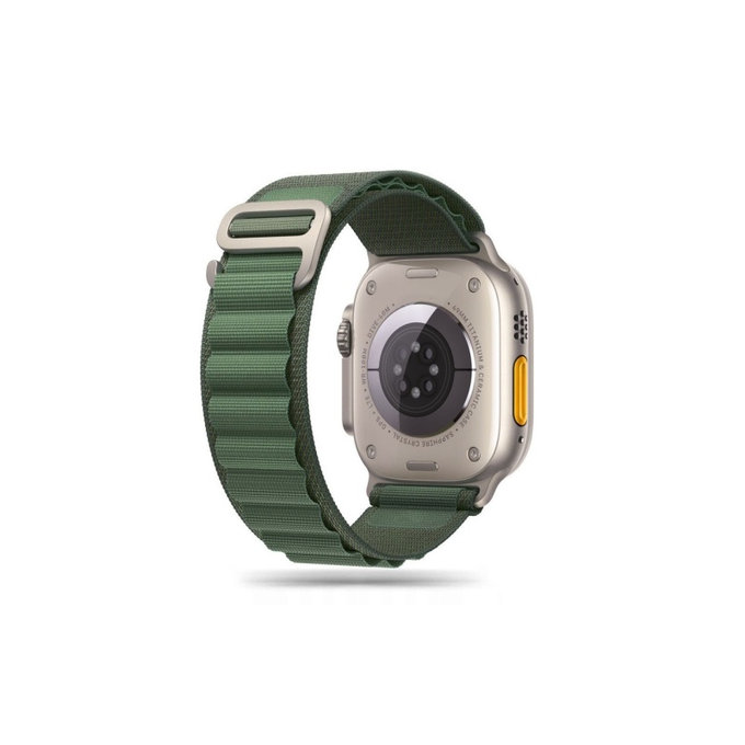 Řemínek Nylon Pro pro Apple Watch 8 / 9 / 10 / 11 / SE / Ultra (44 / 45 / 46 / 49 mm), Military Green, Tech-Protect