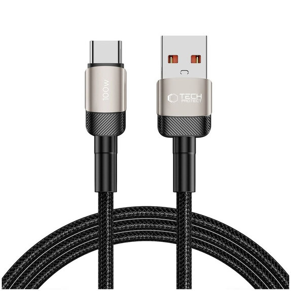 Kabel Ultraboost Evo USB-C Cable 100W/5A 200cm, Titanium, Tech-Protect