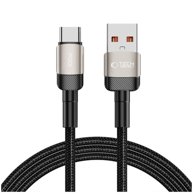 Kabel Ultraboost Evo USB-C Cable 100W/5A 200cm, Titanium, Tech-Protect