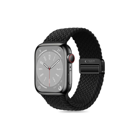 Řemínek Nylonmag pro Apple Watch 8 / 9 / 10 / 11 / SE / Ultra (44 / 45 / 46 / 49 mm), černá, Tech-Protect