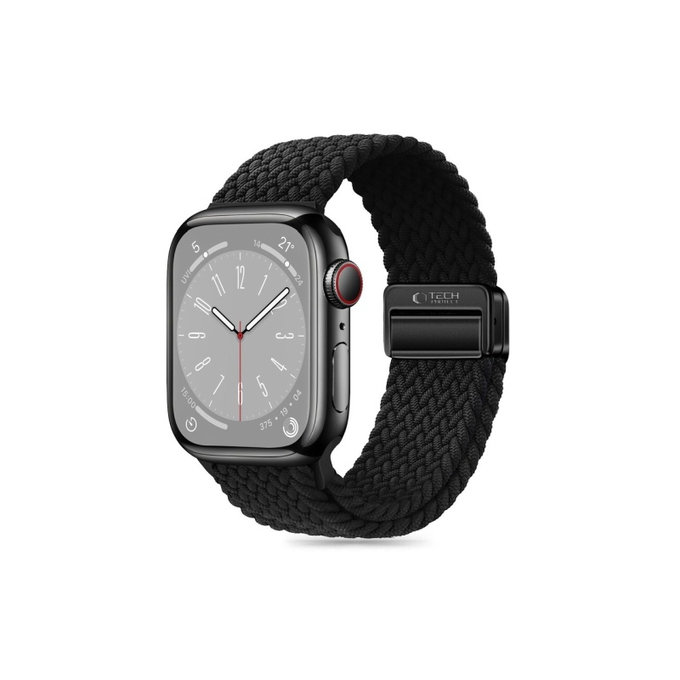 Řemínek Nylonmag pro Apple Watch 8 / 9 / 10 / 11 / SE / Ultra (44 / 45 / 46 / 49 mm), černá, Tech-Protect