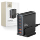 Síťová nabíječka DC80W-GAN 6-PORT PD 80W / QC3.0, černá, Tech-Protect