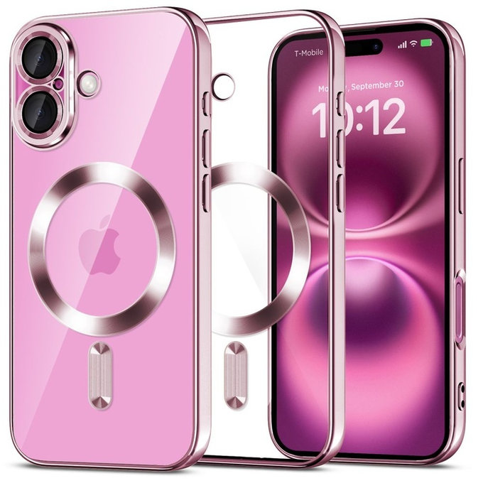 Pouzdro MagFlex MagSafe pro iPhone 16 Shiny Rose, Tech-Protect
