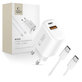Síťová nabíječka NCA20 2-PORT PD 20W / QC3.0 + USB-C Cable, bílá, Tech-Protect