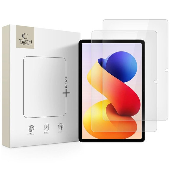 Tvrzené sklo Glass Fit+ 2-PACK pro Xiaomi Poco Pad M1 / Redmi Pad Pro / 2 Pro 12.1, čirá, Tech-Protect