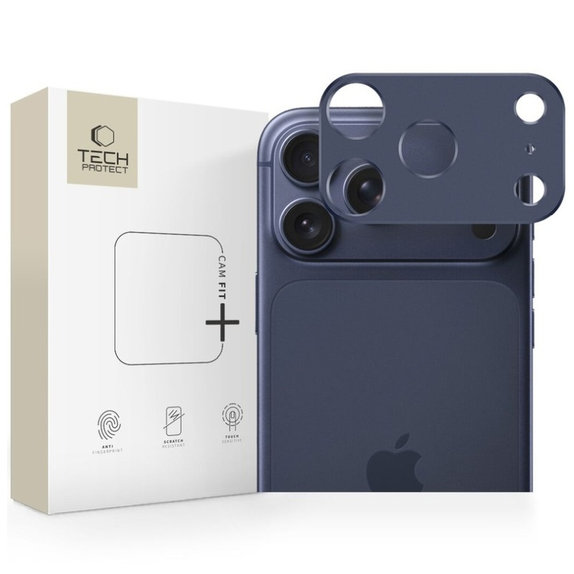 Ochrana kamery Camalloy Fit+ pro iPhone 17 Pro, Deep Blue, Tech-Protect
