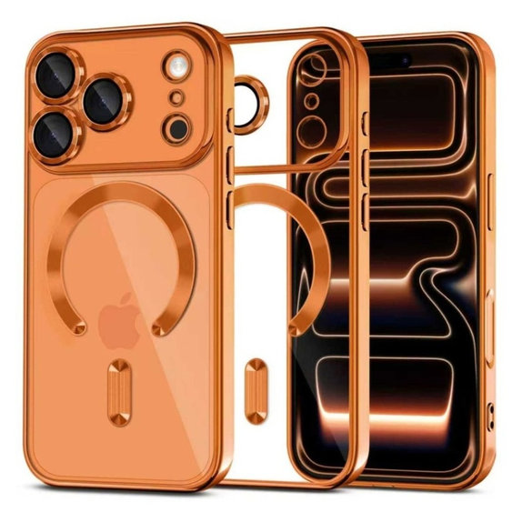 Pouzdro MagFlex MagSafe pro iPhone 17 Pro, Shiny Cosmic Orange, Tech-Protect