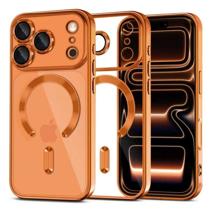 Pouzdro MagFlex MagSafe pro iPhone 17 Pro Max, Shiny Cosmic Orange, Tech-Protect
