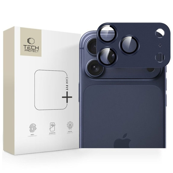 Ochrana kamery Camfull Fit+ pro iPhone 17 Pro Max, Deep Blue, Tech-Protect