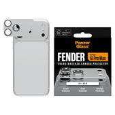 Ochranný kryt objektivu Fender pro iPhone 18 Pro Max, Stříbrná, PanzerGlass