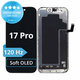 Displej Soft OLED 120Hz pro iPhone 17 Pro, Dotykové sklo s rámem, FixPremium PRO
