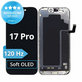 Displej Soft OLED 120Hz pro iPhone 17 Pro, Dotykové sklo s rámem, FixPremium PRO