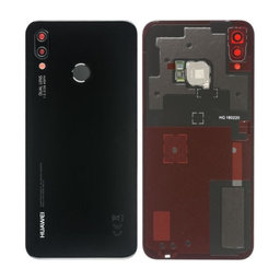 Huawei P20 Lite - Bateriový Kryt + Čtečka Otisku (Midnight Black) - 02351VPT, 02351VNT Genuine Service Pack