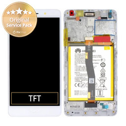 Huawei Honor 6X - LCD Displej + Dotykové Sklo + Rám + Baterie (Gold, Silver) - 02351ADQ Genuine Service Pack