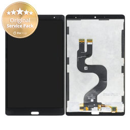 Huawei Mediapad M5 8 - LCD Displej + Dotykové Sklo + Rám + Čtečka Otisku Prstu (Space Grey) - 02351VKB Genuine Service Pack