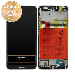 Huawei P Smart FIG-L31 - LCD Displej + Dotykové Sklo + Rám + Baterie (Black) - 02351SVJ, 02351SVD, 02351SVK Genuine Service Pack