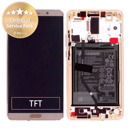 Huawei Mate 10 - LCD Displej + Dotykové Sklo + Rám + Baterie (Pink Gold) - 02351QSF Genuine Service Pack