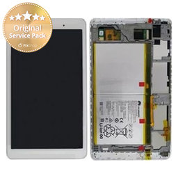 Huawei MediaPad T2 10.0 Pro - LCD Displej + Dotykové Sklo + Rám + Baterie (Pearl White) - 02350TNC Genuine Service Pack