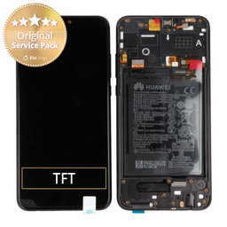 Huawei Honor 9X Lite - LCD Displej + Dotykové Sklo + Rám + Baterie (Midnight Black) - 02353QJJ Genuine Service Pack