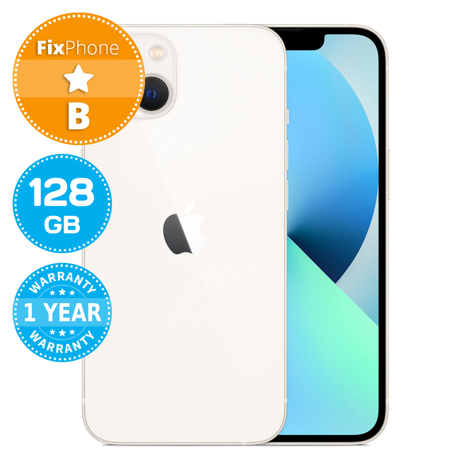 Apple iPhone 13 Starlight 128GB B Refurbished | FixShop