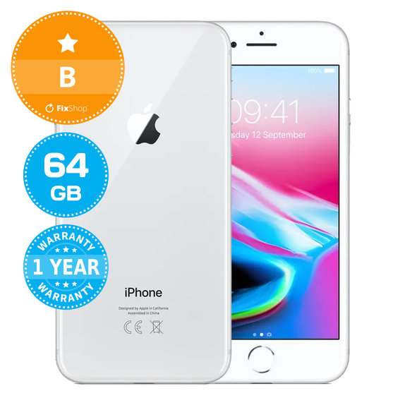 Apple iPhone 8 Silver 64GB B Repasovaný