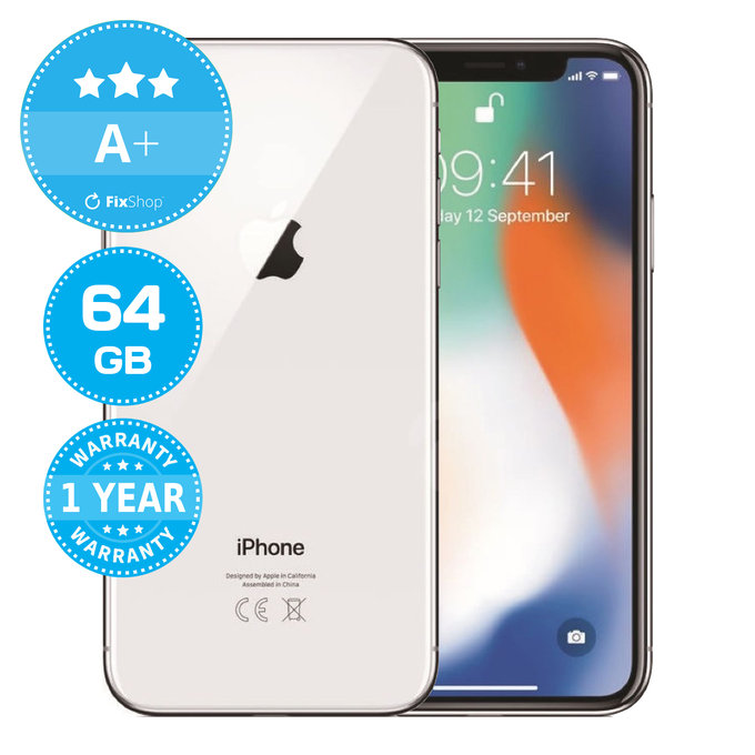 Apple iPhone X Silver 64GB A+ Repasovaný