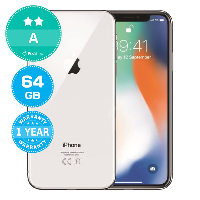 Apple iPhone X Silver 64GB A Repasovaný