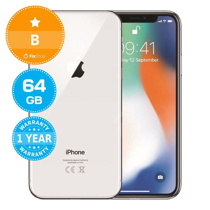 Apple iPhone X Silver 64GB B Repasovaný