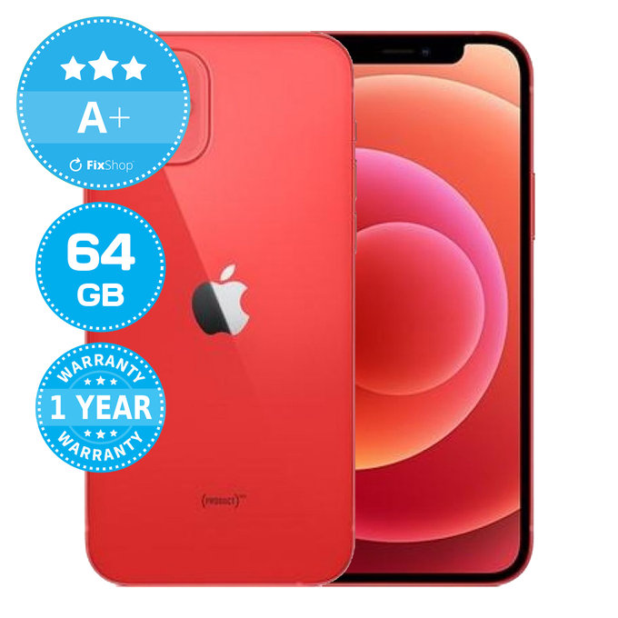 Apple iPhone 12 (PRODUCT)RED 64GB A+ Repasovaný