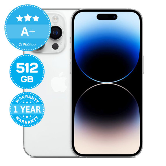 Apple iPhone 14 Pro Silver 512GB A+ Repasovaný