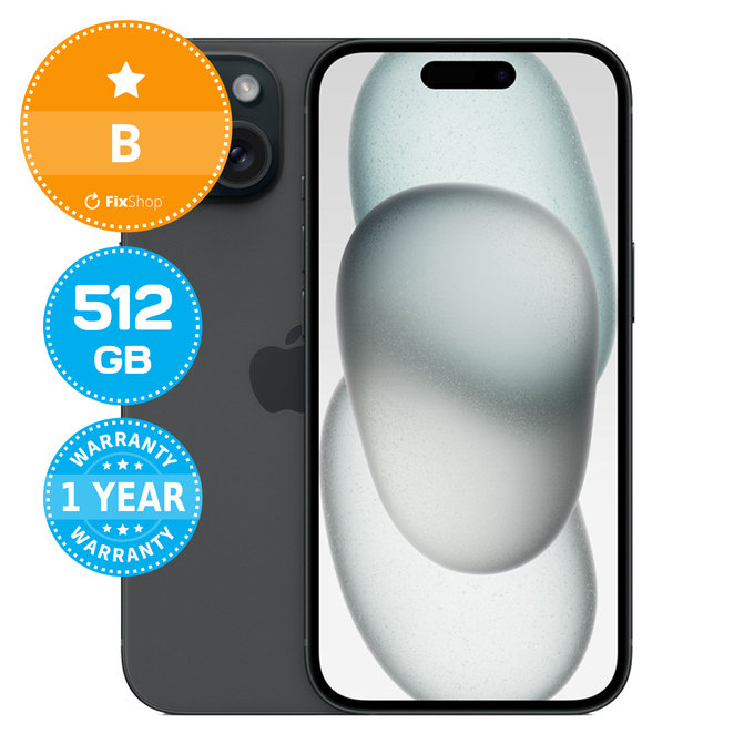 Apple iPhone 15 Black 512GB B Repasovaný