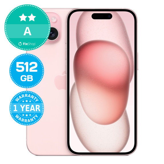 Apple iPhone 15 Pink 512GB A Repasovaný