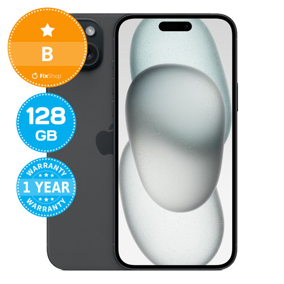 Apple iPhone 15 Plus Black 128GB B Repasovaný