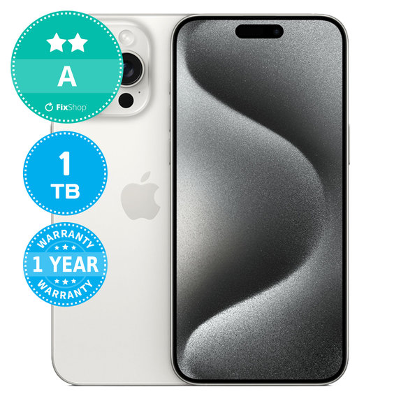 Apple iPhone 15 Pro Max White Titanium 1TB A Repasovaný