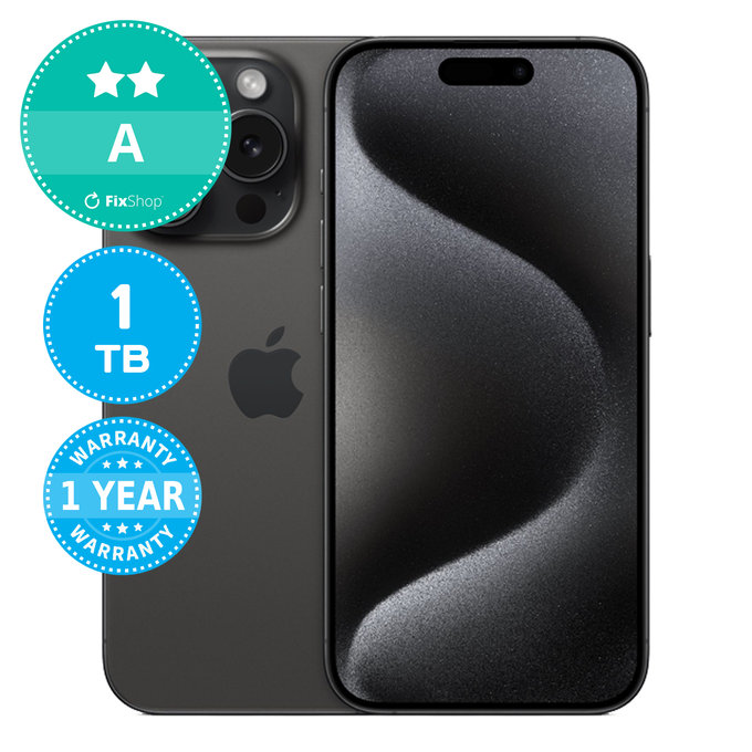 Apple iPhone 15 Pro Black Titanium 1TB A Repasovaný