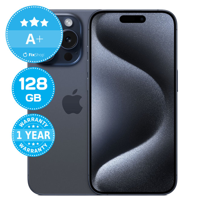 Apple iPhone 15 Pro Blue Titanium 128GB A+ Repasovaný