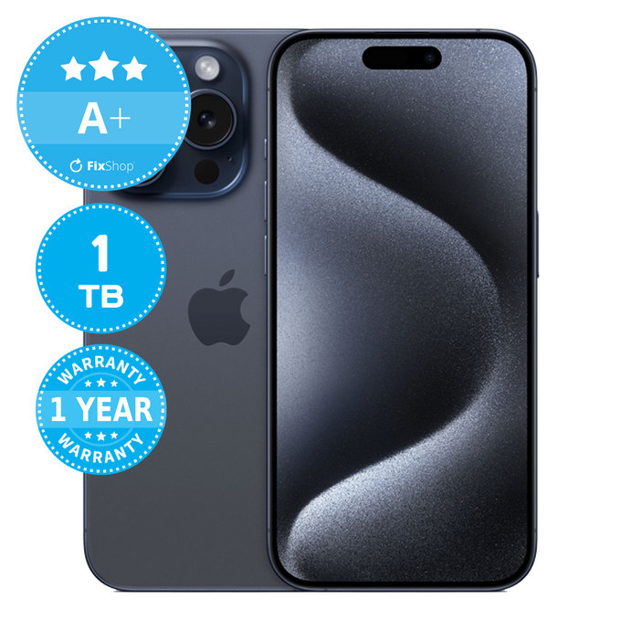 Apple iPhone 15 Pro Blue Titanium 1TB A+ Repasovaný