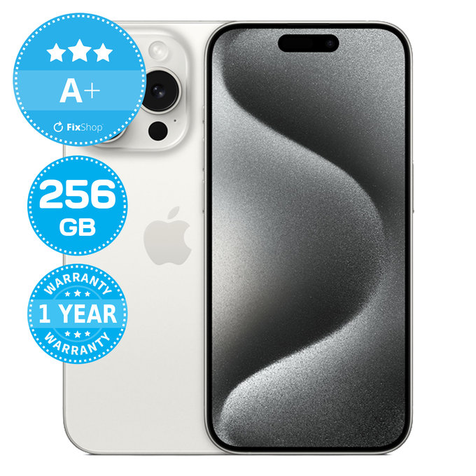 Apple iPhone 15 Pro White Titanium 256GB A+ Repasovaný