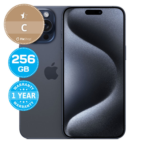 Apple iPhone 15 Pro Max Blue Titanium 256GB C Repasovaný