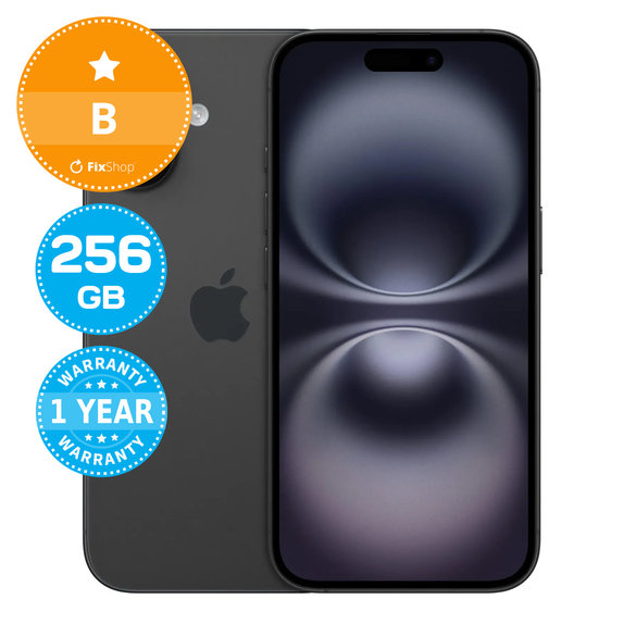 Apple iPhone 16 Black 256GB B Repasovaný