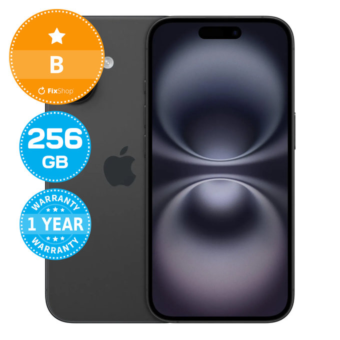 Apple iPhone 16 Black 256GB B Repasovaný