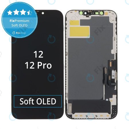Displej Soft OLED pro iPhone 12, 12 Pro - Dotykové sklo + Rám, DIAGNOSTIC