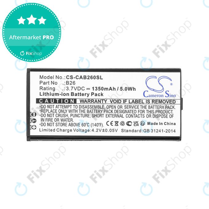 Baterie pro Cat B26, 1350mAh, Li-Ion, 3.7V, B26, HQ