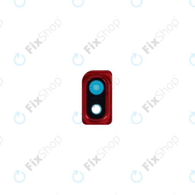 Samsung Galaxy A10 A105F - Sklíčko Zadní Kamery + Rám (Red) - GH98-44415D Genuine Service Pack