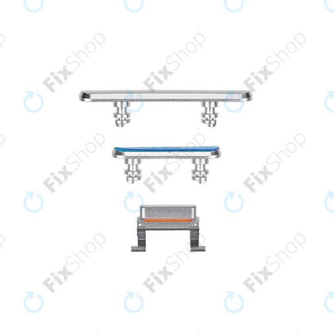 Apple iPhone XR - Set Tlačítek Hlasitosti + Zapínání + Tichého Režimu (White)