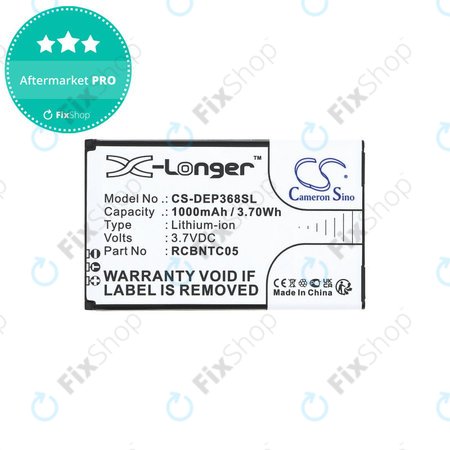 Baterie pro Doro Primo 368, 1000mAh, Li-Ion, 3.7V, RCBNTC05, HQ